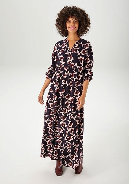 Aniston CASUAL Maxikleid, mit grafischen Blumen bedruckt- jedes Teil ein Un günstig online kaufen