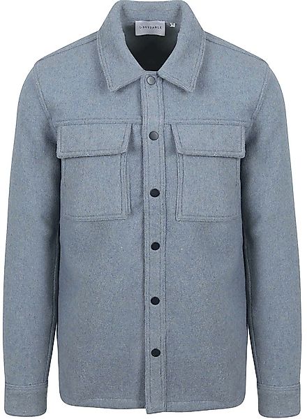 Suitable Overshirt Wool Blend Blau - Größe M günstig online kaufen