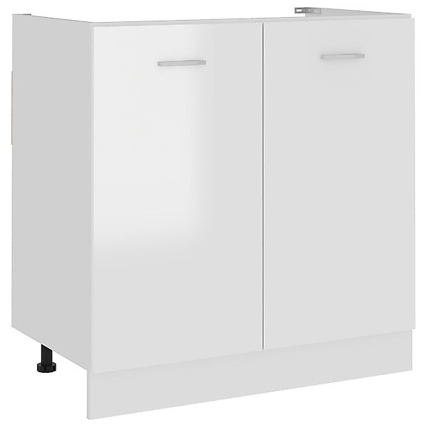 DOTMALL Spülenschrank Spülenunterschrank Lyon Hochglanz-Weiß 80x46x81,5 günstig online kaufen