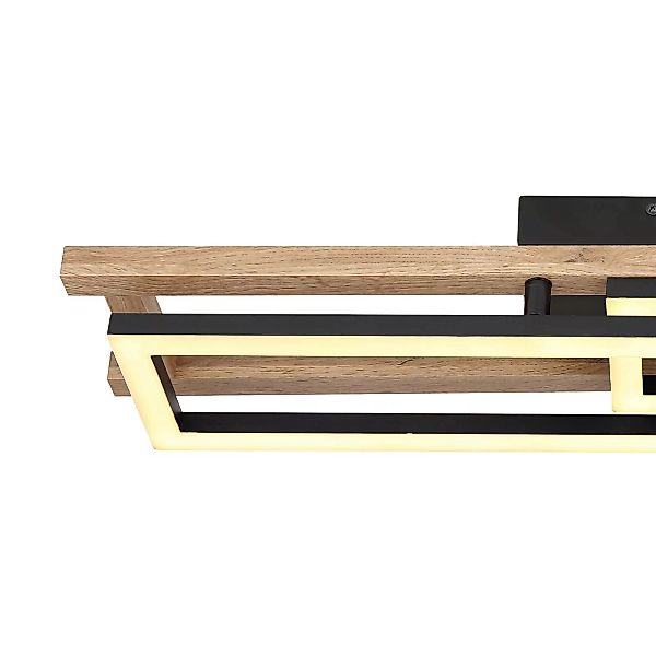 LED-Deckenleuchte Illa in Holzdesign, Länge 69cm günstig online kaufen