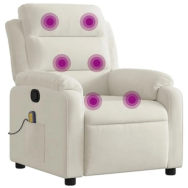 vidaXL Massagesessel Creme Samt 373520 günstig online kaufen