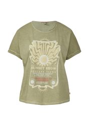 QS Kurzarmshirt T-Shirt Gewaschenes T-Shirt mit günstig online kaufen