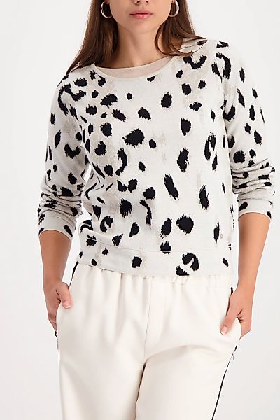 Monari Rundhalspullover "Pullover Leo Jacquard" günstig online kaufen