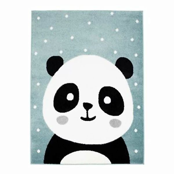 carpet city® Kinderteppich mit Panda-Bär - Kinderzimmerteppich Blau - Teppi günstig online kaufen
