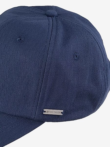 TOM TAILOR Baseball Cap, (1 St.), mit dezenter Fischgrätenstruktur günstig online kaufen