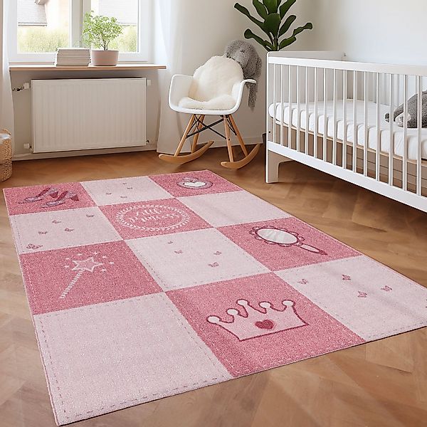 SIMPEX24 Teppich Prinzessin Design, Rechteckig, Höhe: 7 mm, Teppich Kinderz günstig online kaufen