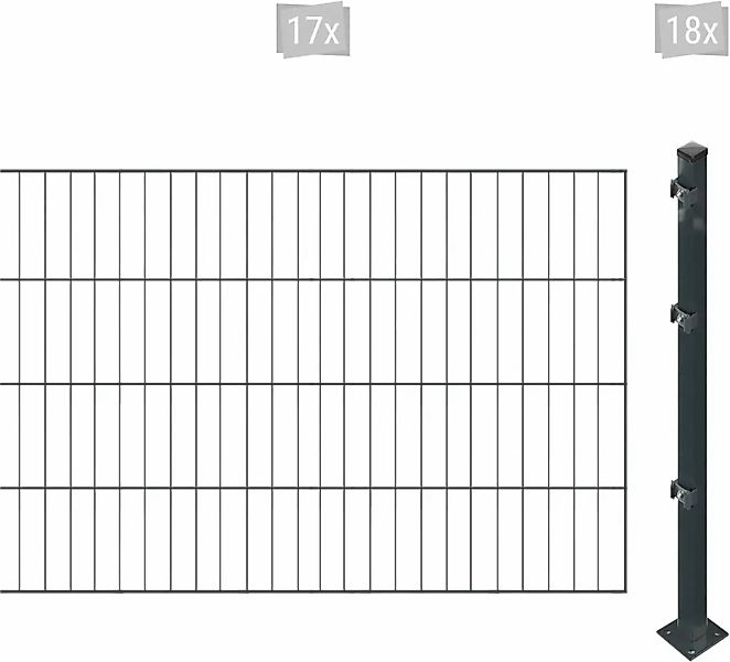 Arvotec Einstabmattenzaun "ESSENTIAL 80 zum Einbetonieren", Zaunhöhe 80 cm, günstig online kaufen