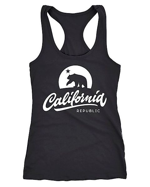 Neverless Tanktop Damen Tank-Top California Republic Bear Kalifornien Bär S günstig online kaufen