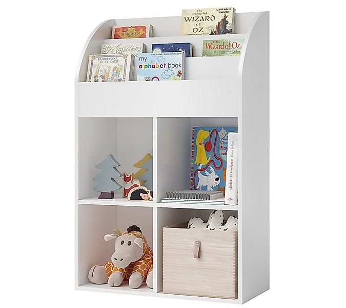 Bellabino Kinderregal Koro mit offenen Fächern, weiß, Bücherregal, Spielzeu günstig online kaufen