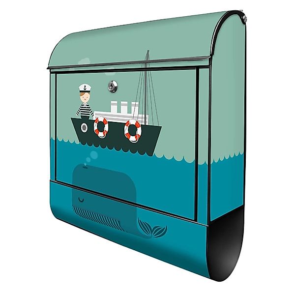 Banjado Design Briefkasten Schwarz Pulverbeschichtet 39x47x14cm 2 Schlüssel günstig online kaufen