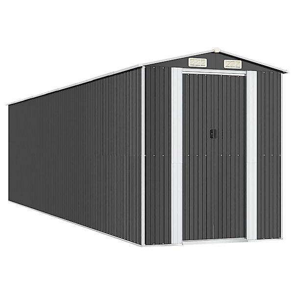 Vidaxl Geräteschuppen Hellgrau 192x772x223 Cm Verzinkter Stahl günstig online kaufen
