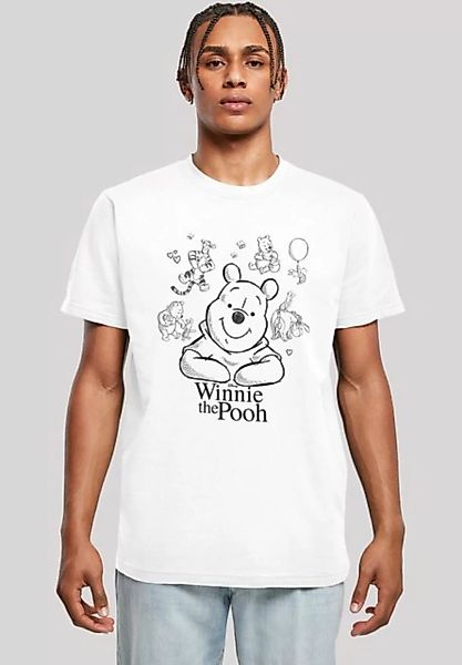 F4NT4STIC T-Shirt Winnie Puuh Der Bär Collage Sketch Print günstig online kaufen