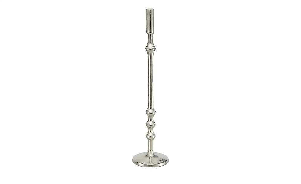 HOME STORY Kerzenständer   ¦ silber ¦ Aluminium ¦ Maße (cm): H: 60  Ø: 14.5 günstig online kaufen
