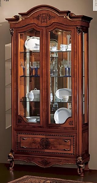 JVmoebel Vitrine Vitrine Schränke Braun Vitrinen Luxus Schrank Glas Holz Wo günstig online kaufen
