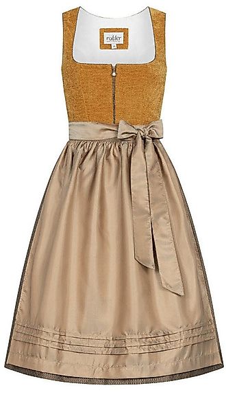 Nübler Trachtenkleid Midi Dirndl Kira in Gelb von Nübler günstig online kaufen