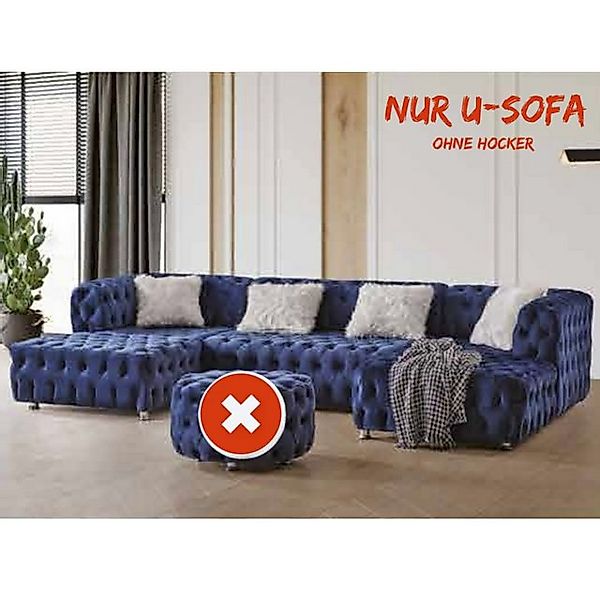 Benedo Chesterfield-Sofa Valentino U Ecksofa, ChesterfieldOptik günstig online kaufen