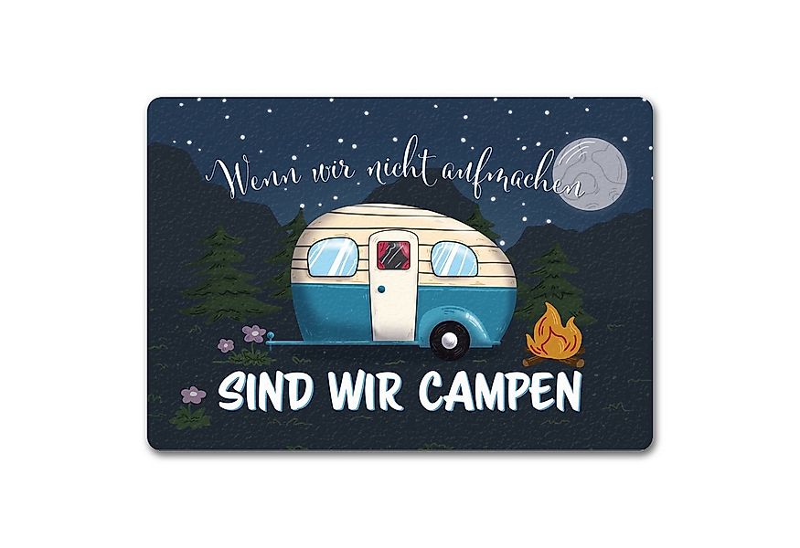 speecheese Fußmatte Wenn wir nicht aufmachen sind campen Nachthimmel Fußmat günstig online kaufen