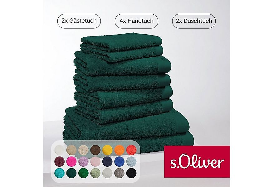 s.Oliver Handtuch Set s.Oliver, Premium Qualität, 600 gr/m², Walkfrottier ( günstig online kaufen