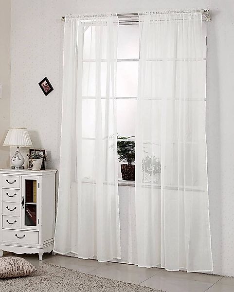 Woltu Gardine VH5511cm-2, (2 St), halbtransparent, günstig online kaufen