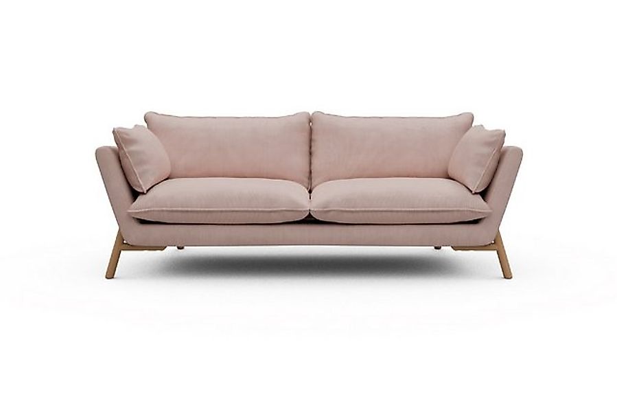 moebelfaktor Sofa Emil PREMIUM 3-Sitzer Beinfarbe Eiche Natur, schräg geste günstig online kaufen