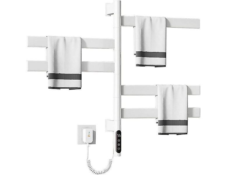 QUBEBU Badheizkörper 120W Handtuchwärmer Thermostatisch 180° Drehung Handtu günstig online kaufen