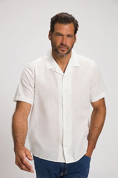 JP1880 Kurzarmhemd Hemd Halbarm Leinenmix Kubakragen günstig online kaufen