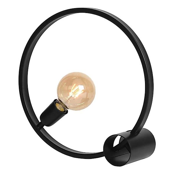 Design Tischlampe aus Metall Ringform günstig online kaufen