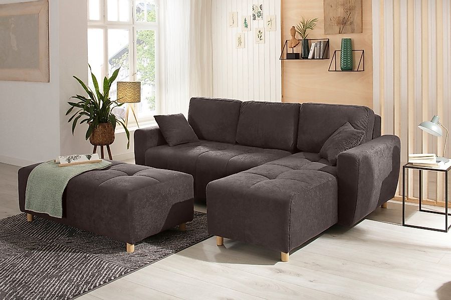 Home affaire Ecksofa »Scania L-Form«, wahlweise mit Bettfunktion und Bettka günstig online kaufen