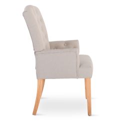 Raburg Esszimmerstuhl Polsterstuhl mit Armlehnen, Chesterfield-Design, günstig online kaufen