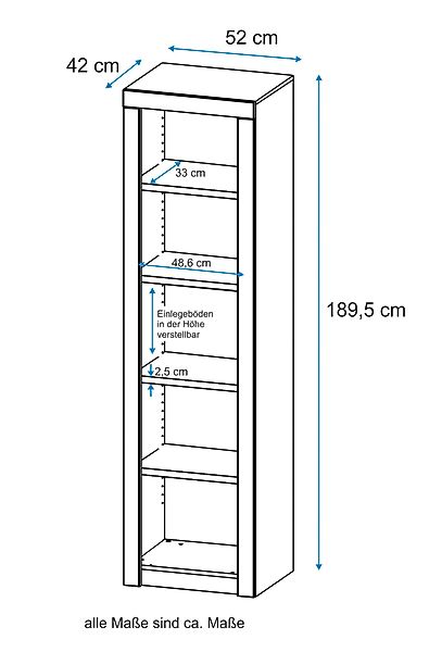 VOGL Möbelfabrik Aktenregal "Toronto", Breite 52cm/90cm, Made in Germany günstig online kaufen
