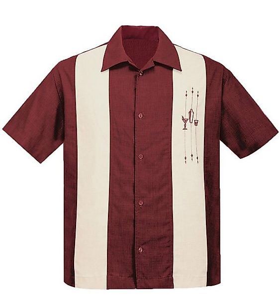 Steady Clothing Kurzarmhemd The Shake Down Ruby Cream Retro Vintage Bowling günstig online kaufen