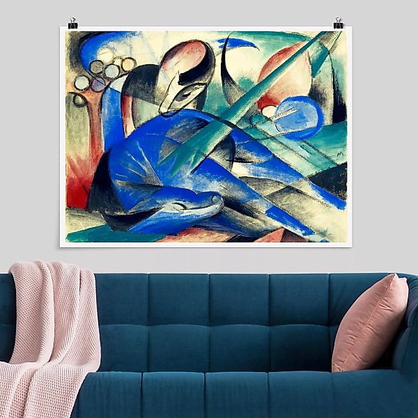 Poster - Querformat Franz Marc - Träumendes Pferd günstig online kaufen