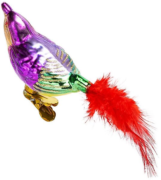 SIKORA Christbaumschmuck Clip Vogel besondere Weihnachtskugel Glas Anhänger günstig online kaufen