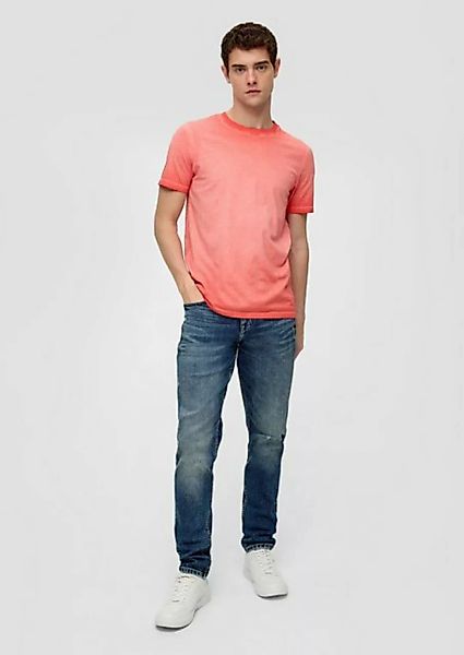 QS Stoffhose Jeans Shawn / Regular Fit / Mid Rise / Tapered Leg Destroyes günstig online kaufen