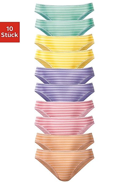 Vivance Bikinislip (Packung, 10-St) schöner Basicartikel günstig online kaufen