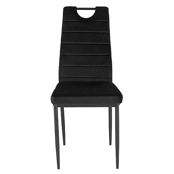 Hochlehner Stuhl Set in Schwarz Gestell aus Metall (Set) günstig online kaufen