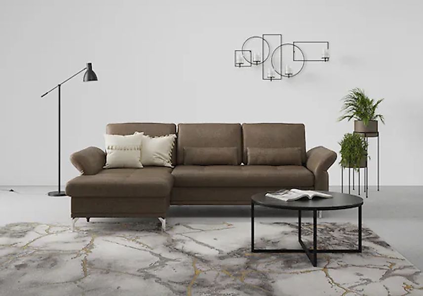 Home affaire Ecksofa »Palm Beach L-Form« Federkern, mit Sitztiefenverstellu günstig online kaufen