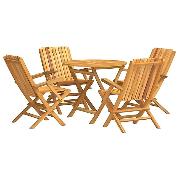 Vidaxl 5-tlg. Garten-essgruppe Massivholz Teak günstig online kaufen