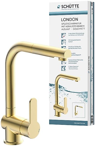 Schütte Spültischarmatur LONDON energiesparende Cold-Start-Funkt., 360° günstig online kaufen