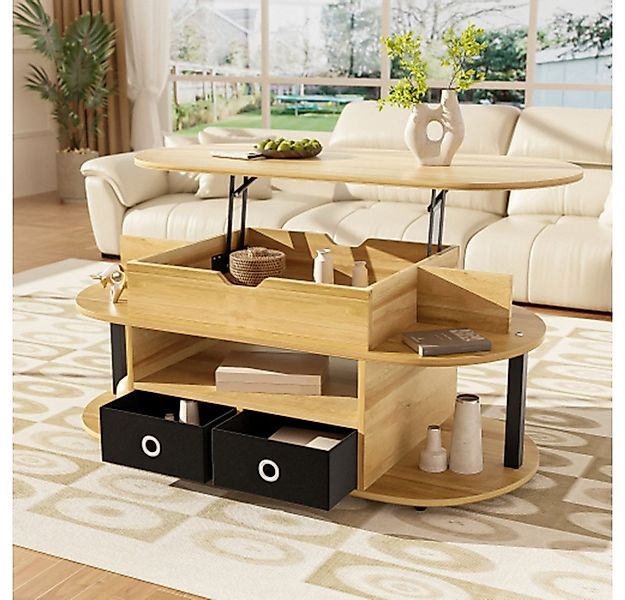XDeer Couchtisch Moderner Couchtisch,mit Hebefunktion, Kaffeetisch Stauraum günstig online kaufen