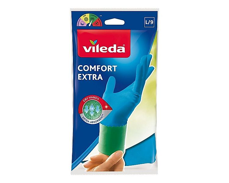 Vileda Latexhandschuhe Comfort Extra mit Feuchtigkeitslotion, 1 Paar günstig online kaufen