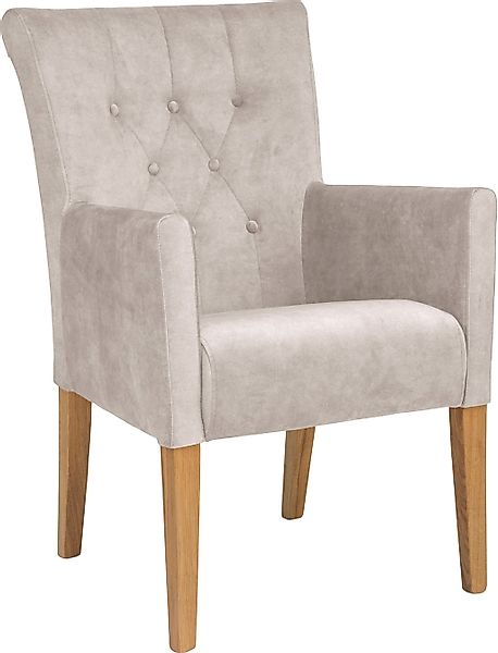 Home affaire Esszimmerstuhl "King" () Armlehnstuhl mit Knopfheftung, Polste günstig online kaufen