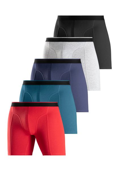 AUTHENTIC LE JOGGER Langer Boxer Packung, 5 Stk. tlg., mit zweifarbigem Web günstig online kaufen