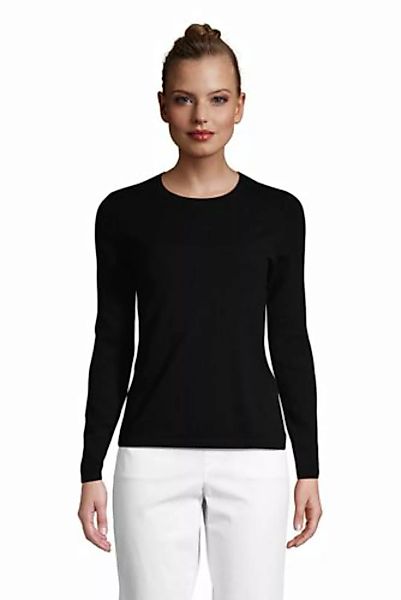 Kaschmir-Pullover mit rundem Ausschnitt, Damen, Größe: XS Normal, Schwarz, günstig online kaufen