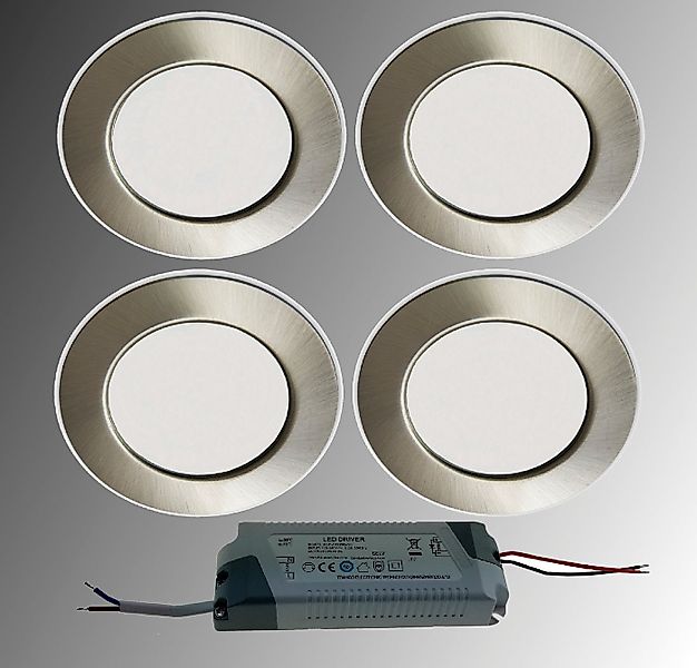 TRANGO LED Einbauleuchte, 4er Set G4E-042T LED Möbel Einbaustrahler 12Volt günstig online kaufen