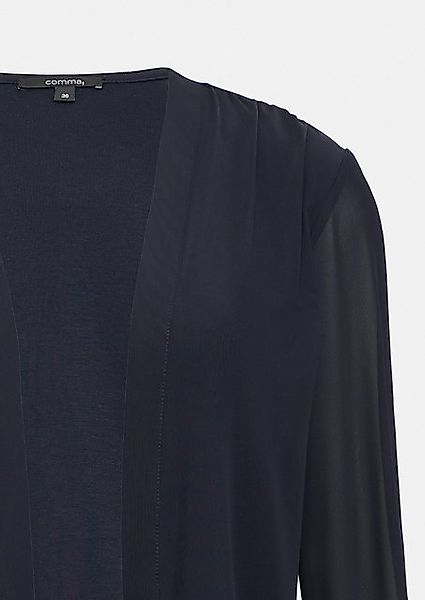 Comma Langarmshirt Leichte Jersey-Jacke mit Mesh-Layer günstig online kaufen