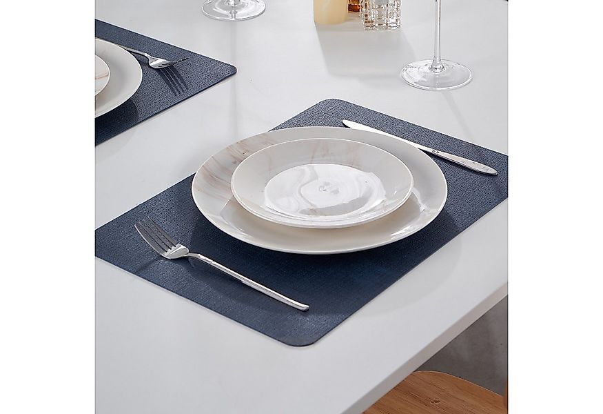 Simurq Platzset Abwaschbar - Beidseitig Nutzbare und Rutschfeste Tischsets, günstig online kaufen