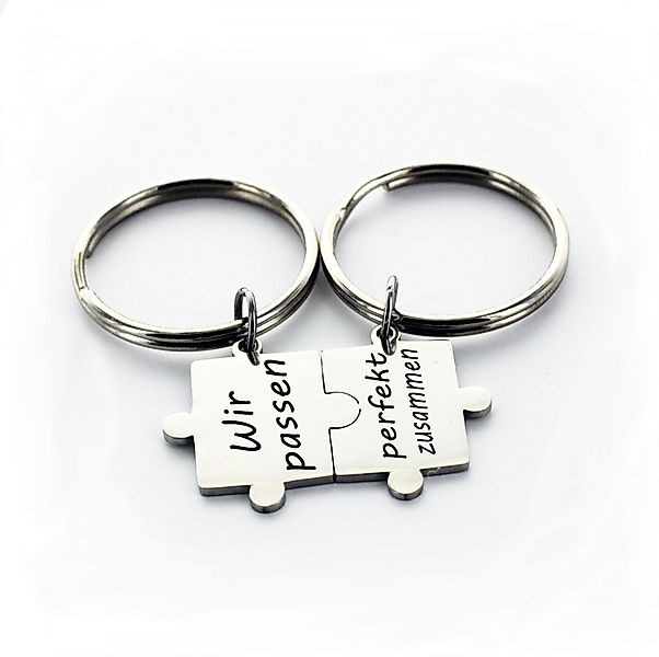 Lieblingsmensch Schlüsselanhänger Partner Set Puzzleteile - Wir passen - pe günstig online kaufen