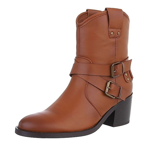 Ital-Design Damen Bikerschuhe Biker Westernstiefelette (87740318) günstig online kaufen