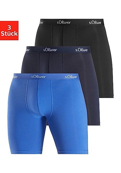 s.Oliver Langer Boxer Boxershorts für Herren (Packung, 3-St) mit längerem B günstig online kaufen